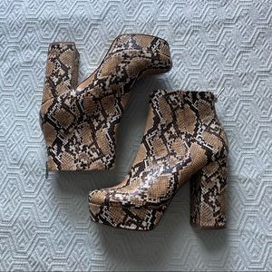 steve madden snakeskin booties